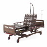 Кровать механическая MED-MOS Е-31 (ЛДСП коричневый) с матрасом